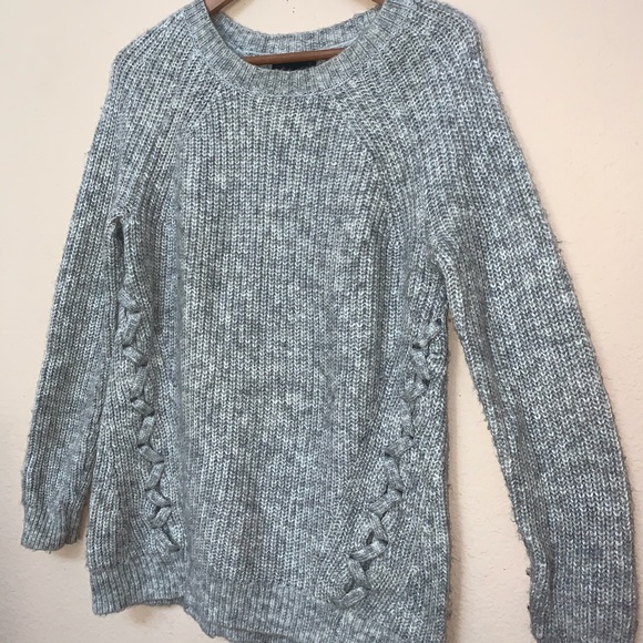 Cynthia Rowley Gray Wool Blend Sweater Medium - Picture 2 of 10